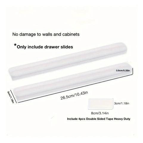 Quiet Drawer Slides With Punch Free Install Side Mount Rails For Cabinets And Home Storage Low Noise Sliding Hardware