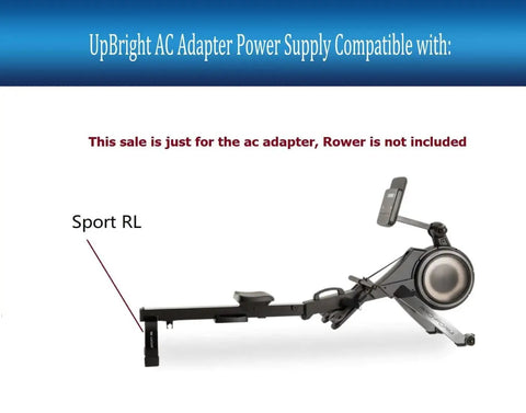 AC DC Power Adapter For ProForm Sport RL Folding Smart Rower With iFit ICON Gym Compatibility Worldwide 100-240V 50-60Hz OVP OCP SCP Protected Replacement Power Supply Cord Charger overview image