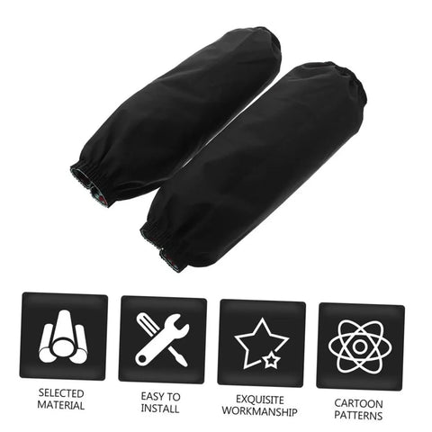 Six Pairs Oil Resistant Arm Sleeves Long Kitchen Cooking Oversleeves With Grippy Elastic Bands Keeping Your Clothes Clean During The Daily Hustle Straight Up Heavy Duty Material That Repels Oil Like A Pro in black fabric.