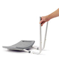 Person assembling Heavy Duty Bariatric Tub Transfer Bench With Anti Slip Suction Feet, Lightweight Yet Sturdy Bath Chair