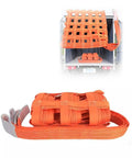 Heavy Duty Reusable Cargo Net With Reinforced Straps For Safe Hoisting And Transport 3 Ton Capacity 240 By 240 Cm Grid 15 Cm Mesh