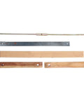 Rugged Teakwood Frame Saw With Razor Sharp Manganese Steel Blade For Effortless Wood Cutting parts laid out, including frame and blade.