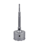 Built Like A Tank 4 Inch Concrete Hole Saw With 220mm Sds Plus Shank Rod Featuring Heavy Duty Alloy Steel Construction.