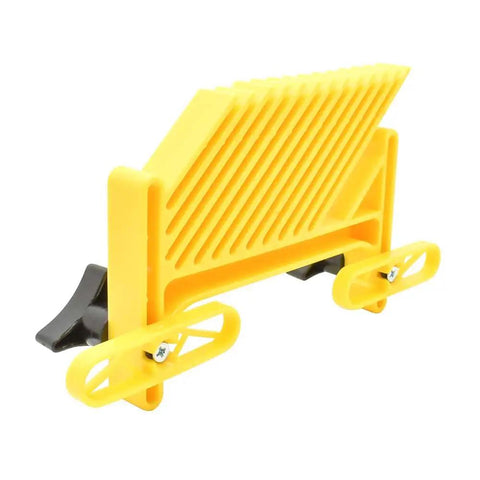 Hardcore Table Saw Featherboard Locks Tight On Standard Thirty Four X Three Eight Inch Miter Slots To Shut Down Kickback And Keep Rip Cuts Straight Shooter, yellow
