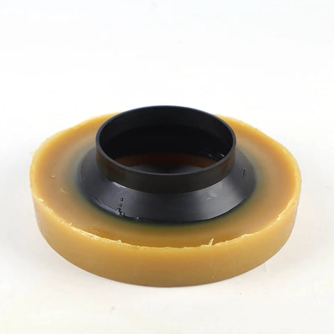 Heavy Duty Butter Wax Ring Kit With Reinforced Bolts Fits 3 Or 4 Inch Pipes, wax seal with ABS spacer for plumbing fixes.