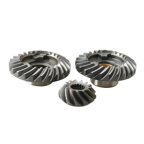Heavy Duty Gear Kit For 4050 HP Outboards Works With N40A N50B Models Smooth Shifting Replacement Part Fits Marine Engines Easy Garage Install Strong Build. Three metal gears for marine outboard engine replacement.