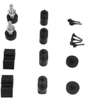 Upgrade Your 1967-1969 Camaro With This Durable Bumper Kit Featuring Heavy Duty Metal And Rubber Plugs. A Perfect Stopper Solution For Both Coupe And Convertible Models To Keep Your Ride Looking Sharp Without Worrying About Wear Or Tear In The Long Haul. metal and rubber bumper stop kit with screws for Camaro 67-69 body repair