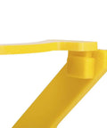 Close-up of Durable Plastic Beekeeping Gear Bee Honey Bucket Rack hinge, yellow plastic material, for apiary storage tool organization.