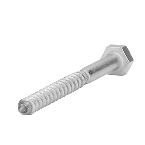Half Thread Hex Lag Screw M8x130mm Self Tapping Wood Bolt For Carpentry Stainless Steel A2-70 Rust Resistant