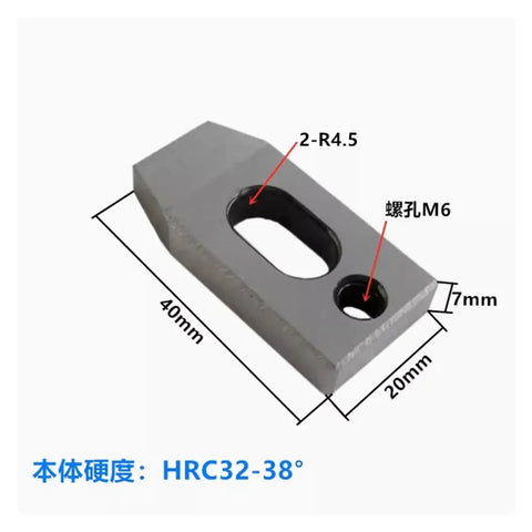 Stainless Steel Wire EDM Jig Holder Clamp Pressure Plate 40x20x7mm M6 Screw For CNC Machining Center Setup With Dimensions
