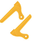 Keep Those Digits Safe Job Ready V Shaped Groove Abs Push Sticks 2 Pack Table Saw Router Jointer Shaper Tools yellow ergonomic design