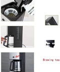 15 Cup Coffee Maker With Glass Carafe Space Saving Electric Drip Machine Brewing Tea