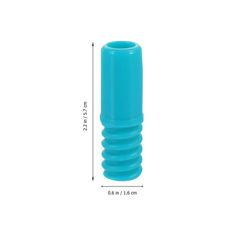 Heavy Duty 2 Pack Threaded Pole End Adapters For 19MM Metal Mop Rods Rock Solid Plastic Replacement Tips, sky blue adapter tip