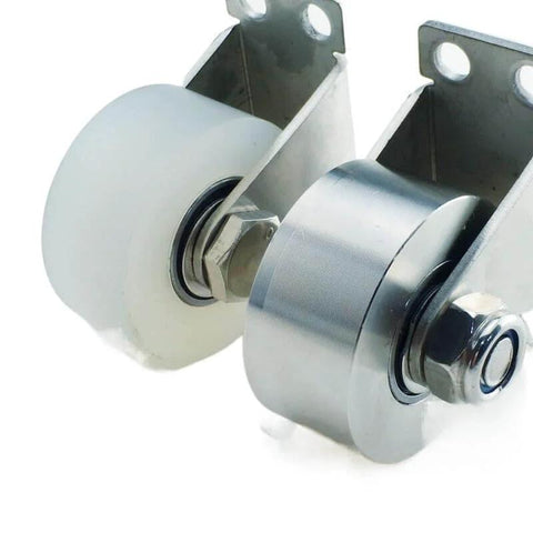 Heavy Duty Sliding Door Roller Kit With Track Pulley For Shower Doors, Stainless Steel Wheel, Quiet Glide, Durable Furniture Runner, 1 Piece, Color B3
