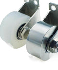Heavy Duty Sliding Door Roller Pulley System With Stainless Steel Track For Doors And Shower Door Track, side view of wheels