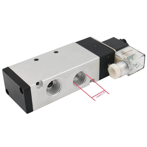 Internally Piloted 5 Way 2 Position Pneumatic Solenoid Valve 4V410-15 DC12V, PT one half inch ports, high flow air control