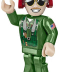 Goose figure from Top Gun F 14A Tomcat Fighter Plane Build Set 1 48 Scale 754 Piece Kit with military uniform and helmet.