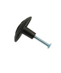 Bronze Texas Star Kitchen Drawer Pull And Western Vanity Knob Cabinet Hardware Centered Star Design side view with mounting screw
