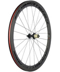 Side view of 50mm Carbon Clincher Wheelset For 700C Road Bikes, 23mm Rim Width, Deep Aero Profile, Basalt Braking Surface
