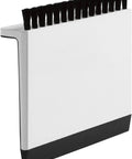 Kitchen Sink Squeegee And Countertop Brush Must Have For Wet And Dry Spills Quick Cleanup Dishwasher Safe White Silicone Squeegee Nylon Bristles Hang From Counter Or Sink Edge