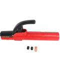 Rugged Insulated Copper Welding Electrode Holder With 360 Degree Heat Handle for one eighth inch rods with red handle