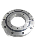 Next Level Cross Roller Slewing Bearing Ru124Uuc0x showing steel surface and central hole for robotic servo arms and CNC tables.