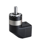 Badass 90 Degree Right Angle Planetary Gear Reducer With Hella Precise 50 To 1 Ratio For Nema 23 And Nema 34 Stepper Motors Plus 60 To 130 Mm Flange Servo Adapters Rock Solid Construction Delivers Smooth Power Flow, compact black gear unit