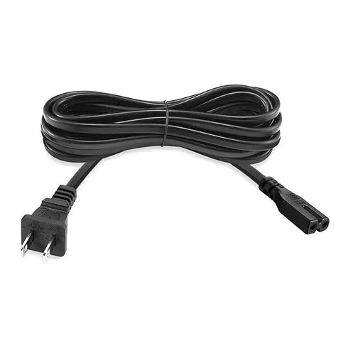 2 Prong Polarized AC Power Cord for D E M Series HDTV and Sound Bar Replacement Cable One Piece Molded Plug Easy to Insert and Remove Beefy 120V TV Power Cable for Flat Screen TVs and Audio Systems No Fuss Setup black 6 ft cord with molded plug
