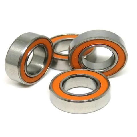 Set of four S688 ceramic ball bearings with orange seals, 8x16x5 mm