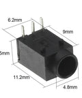 10 Pack Barrel Power Outlet Connectors DC003A DC003 3 Feet Long 5 Volt 2 Amp 3.5 By 1.3 Millimeter Size Plug Cables for DIY Electronics Projects Plug In Ready Durable Versatile Replacement For Car Truck Boat RV And Home Electronics, black DC barrel jack with 4.8mm opening