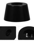 Heavy Duty Anti Vibration Rubber Foot Pads For Furniture And Washing Machines With Screw In Bumper Design For Noise Reduction And Height Increase Durable Floor Protectors For Home Use showing side and top view in black color