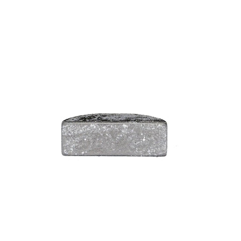 Front view of silver Woodruff Key 714-0135 Replacement Fits Snow Thrower And Lawn Equipment Models Like 1028 1333 E 1333 SE