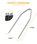 4 Piece Car Radio Removal Pry Tool Set V Shaped Stainless Steel Stereo Release Tools Kit dimensions shown