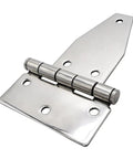 Heavy Duty Iron Door Hinge Built Dang Tough For Electric Switchgear And Automation Equipment Control Panels Smooth Swing Industrial Hardware, silver steel hinge with mounting holes.