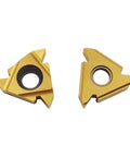 Ten Pack 16ER AG60 Right Cutting Threading Insert For CNC Lathes, Carbide With Nanostructured TiAIN Coating, 60 Degree Universal Pitch, steel parts.