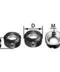 Top Tier Lathe Milling Tool ER25 ER32 ER40 Collet Nuts For CNC Engraving Machine High Strength Alloy Steel 32xM40x1.5 White, various views of collet nuts