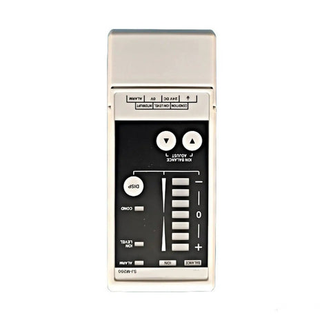 Top Shelf Ion Miniature Static Eliminator Zaps Assembly Line And Cleanroom Build Up Nifty ion balance control panel with adjustment buttons.