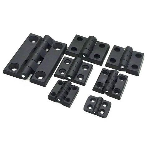 Nylon Butt Hinge For Cabinets And Furniture, Industrial Grade Workhorse Hardware, 9 size options, corrosion-resistant, black hinges set