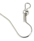 Hypoallergenic Stainless Steel Earring Hooks, Silver, 2 Cm Length, Pack Of 200 Hooks (100 Pairs), Ideal For DIY Jewelry Making