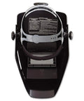 Top view of WH10 HSL 2 Passive Welding Helmet Black With Fixed Front Narrow Shell For Confined Spaces and throat protection