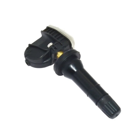 Straight Plug And Play Tpms Tire Pressure Monitoring Sensor 13506028 13598773 For Buick Encore LaCrosse Cadillac CT4 CT6 Chevy Blazer Camaro Cruze Silverado GMC Acadia Sierra 1500 2500 3500 Built Tough Road Ready Engineered, black plastic sensor with brass connector.