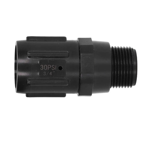 Garden Hose Pressure Regulator With G Three Fourth Thread Water Flow Control Valve for irrigation systems, black fireproof plastic