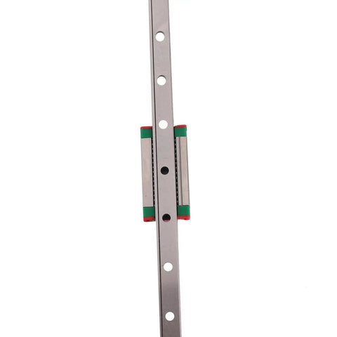 Premium MGN9 Linear Guide Kit With Six 400Mm Rails And Matching Sliders, showing ball slide on track.
