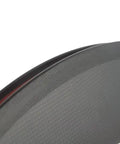 Close-up of Race Ready Carbon Road Wheelset 88mm Deep Clincher 700c With 23mm Width Fits Shimano Cassettes Matte 3K Finish Toray T700 Rim