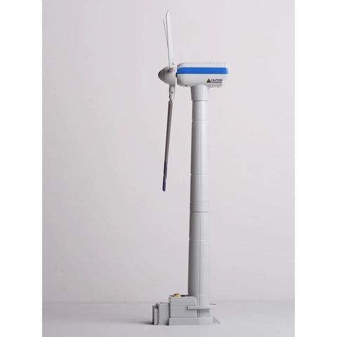 Knockout Educational Wind Turbine Model Kit features a 21.7 inch white tower and blades, ideal for STEM classes and desktop layouts.