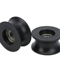 10 Pack 608ZZ U Shaped Nylon Coated Pulley Rail Bearing Wheels For Motors And Machinery Built Tough Durable Heavy Duty Low Friction Bearings With Wide Temperature Range Minus Forty To One Hundred Degrees Celsius Great For Gears Pumps Tools And Conveyors, black U-shaped 608ZZ nylon-coated pulley bearing wheels