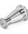 304 stainless steel sanitary tri-clamp reducer, 3 in to 2 in, ferrule with flange