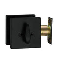 Square Single Cylinder Deadbolt Lock For Front Door Sleek Series Beefed Up Heavy Duty High Security Reversible Modern Iron Black Finish