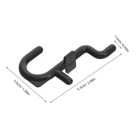Ultimate Pegboard Hooks Set For Garage Wall Organization, Movable Layout To Fit Hand Tools And Small Gear, Universal Tool Hangers For Home And Shop, Flexible Pegboard Rack System For Kitchen Studio And Retail Displays, black plastic hook 5.3cm