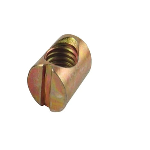 Barrel Nuts For Furniture M4 x 8mm Carbon Steel Hammer Nuts With Horizontal Hole Pack Of 50 for DIY woodworking projects